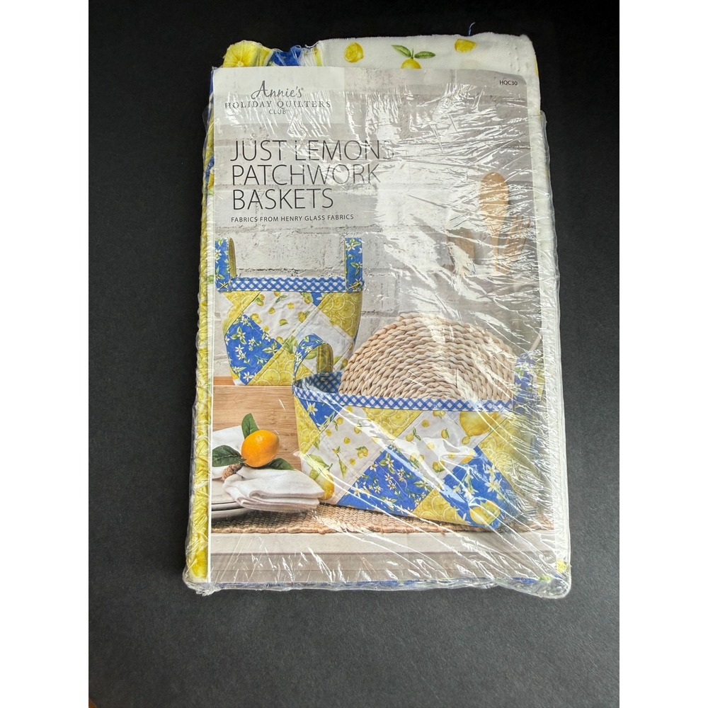 Annies Quilters Club Just Lemons Patchwork Baskets Kit Henry Glass Fabric‎